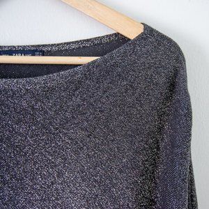 Gorgeous Metallic Knit Tunic Top, Zara